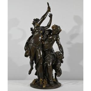 Bronze "bacchanal", After Clodion - 2nd Part Of The Nineteenth