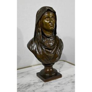 Bronze “the Virgin Mary”, J. Bulio – 19th Century