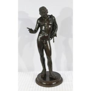 Important Bronze "narcissus" By M. Amodio - Late 19th Century