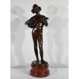 Bronze « Chanteur Florentin Du XVe Siècle », Signé P.dubois – 1865