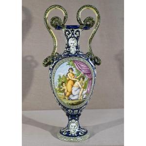 Important Earthenware Vase, Renaissance Style – 2nd Part 19th Century