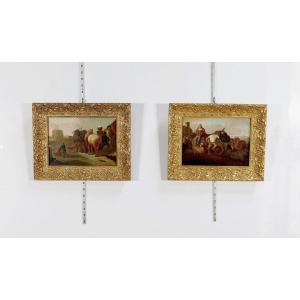 Pair Of “spanish Scenes” Paintings - Mid-19th Century