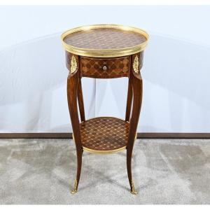 Small Living Room Table In Rosewood And Mahogany, Louis XV/louis XVI Style – Early 20th Century