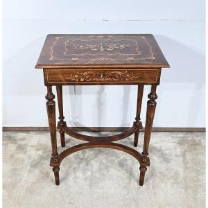 Small Marquetry Table, Louis XVI Taste – Late 19th Century