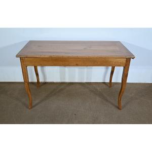 Farm Table In Blond Cherry, Louis XV Style – 2nd Part Of The 19th Century