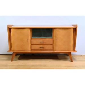 Buffet Enfilade En Chêne, époque Space Age – 1960