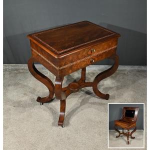 Mahogany Burl Dressing Table, Restoration Period – Early 19th Century