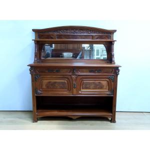 Walnut Serving Trolley, Art Nouveau – 1900