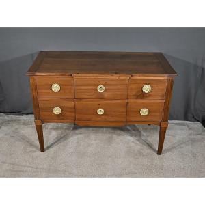 Commode Sauteuse en Noyer, époque Louis XVI – Fin XVIIIe
