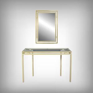 Ensemble Miroir & Console, signés Pierre Vandel – 1970