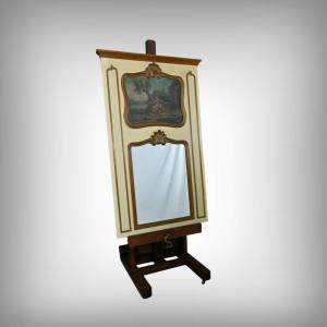 Miroir Trumeau en Bois Peint, style Louis XV – Fin XIXe