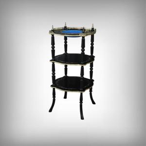 Sellette en Bois noirci, « Portrait de Louis XVI », époque Napoléon III – Milieu XIXe