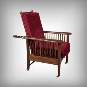 Morris Armchair In Mahogany, Arts & Crafts Style – Early 20th Century