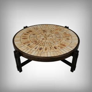 Table Basse signée R. Capron, Collection les Herbiers, Vallauris – 1960