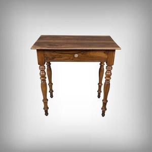 Small Walnut Desk, Louis-philippe Style – 19th Century