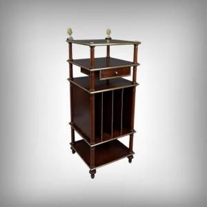 Mahogany Music Cabinet, Napoleon III Period – Second Half Of The 19th Century