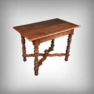 Bureau Plat en Noyer, style Louis Philippe – Fin XIXe