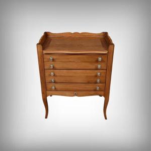 Argentier Small Chest Of Drawers In Solid Walnut – 1940