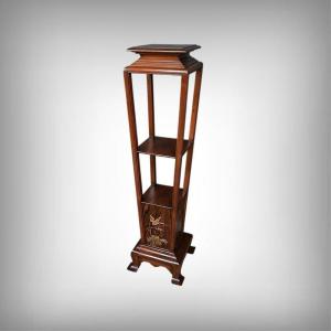 Large Chair In Cherry And Walnut, Asian Style – Early 20th Century