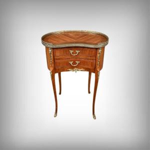 Small Marquetry Coffee Table, Transition Style – 1940