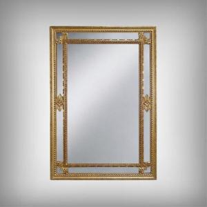 Grand Miroir à Parcloses, style Louis XVI – Milieu XXe