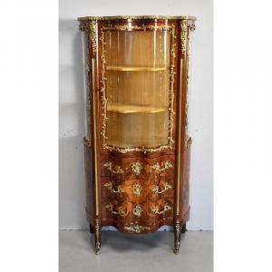 Commode Showcase In Rosewood, Louis XV Style, Napoleon III Period - Mid-19th Century