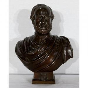  Buste En Bronze « Le Comte De Chambord » De J-l Véray – Fin XIXe 
