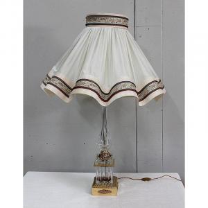  Lampe En Cristal Taillé, Dans Le Goût Restauration – 1940 