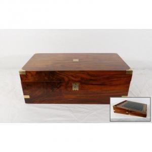 Travel Writing Case In Walnut - Late Nineteenth