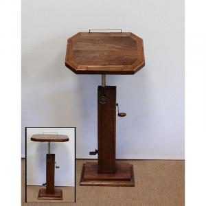 Lectern In Solid Walnut - 1940s