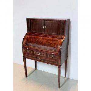 Louis XVI Cylinder Desk In Eighteenth Mahogany