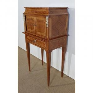 Small Cabinet In Marquetry Of Various Woods, Louis XVI Style - 1900