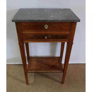 Small Living Room Table In Walnut, Directoire Period - 1st Part Nineteenth