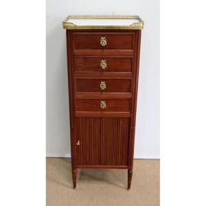 Small Mahogany Chest Of Drawers, Louis XVI Style - Late Nineteenth