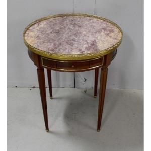  Table Bouillotte En Acajou, Style Louis XVI - Début XXe 