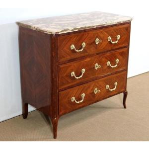 Chest Of Drawers In Violet Wood, Louis XV Period - Eighteenth