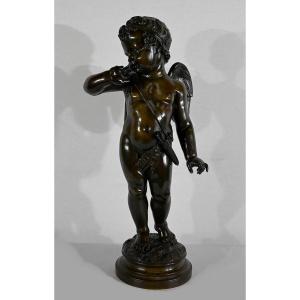 Important Bronze « Cupidon », D’après J-b. Pigalle – Fin XIX