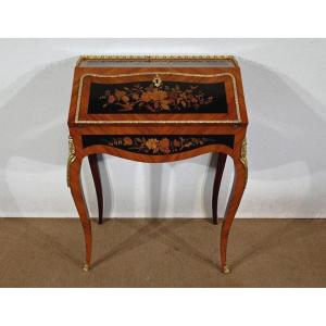 Lady's Desk In Precious Wood, Louis XV Style, Napoleon III Period - 2nd Half Of The Nineteenth