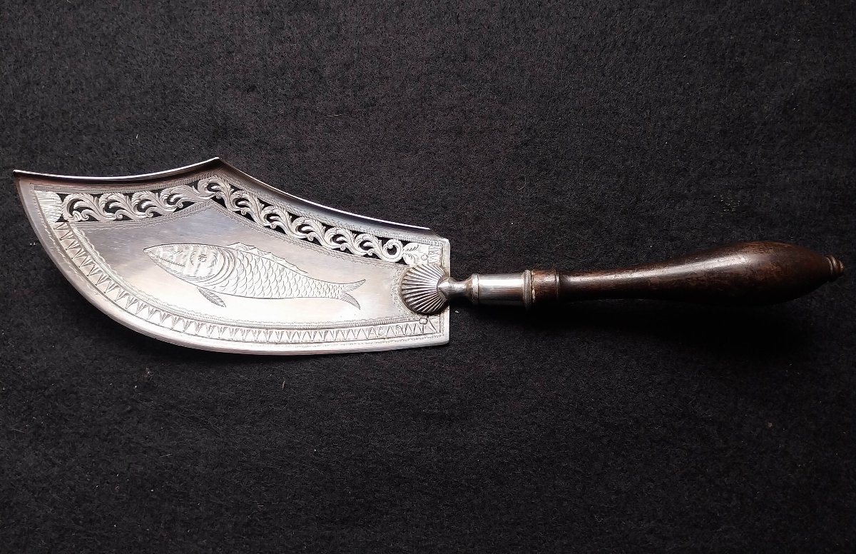 Pelle à poisson de service en argent 1er titre Paris - Premier Empire