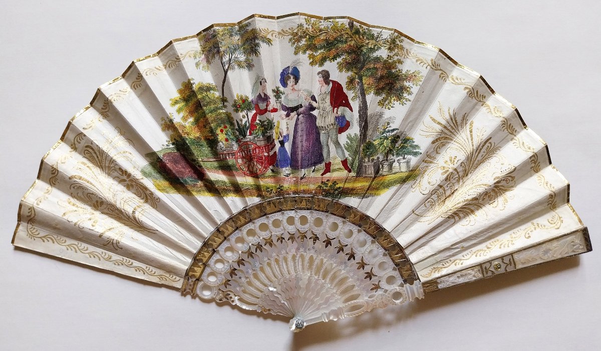 Fan With Optical System - France - Galeries Du Palais Royal - C. 1825-photo-3