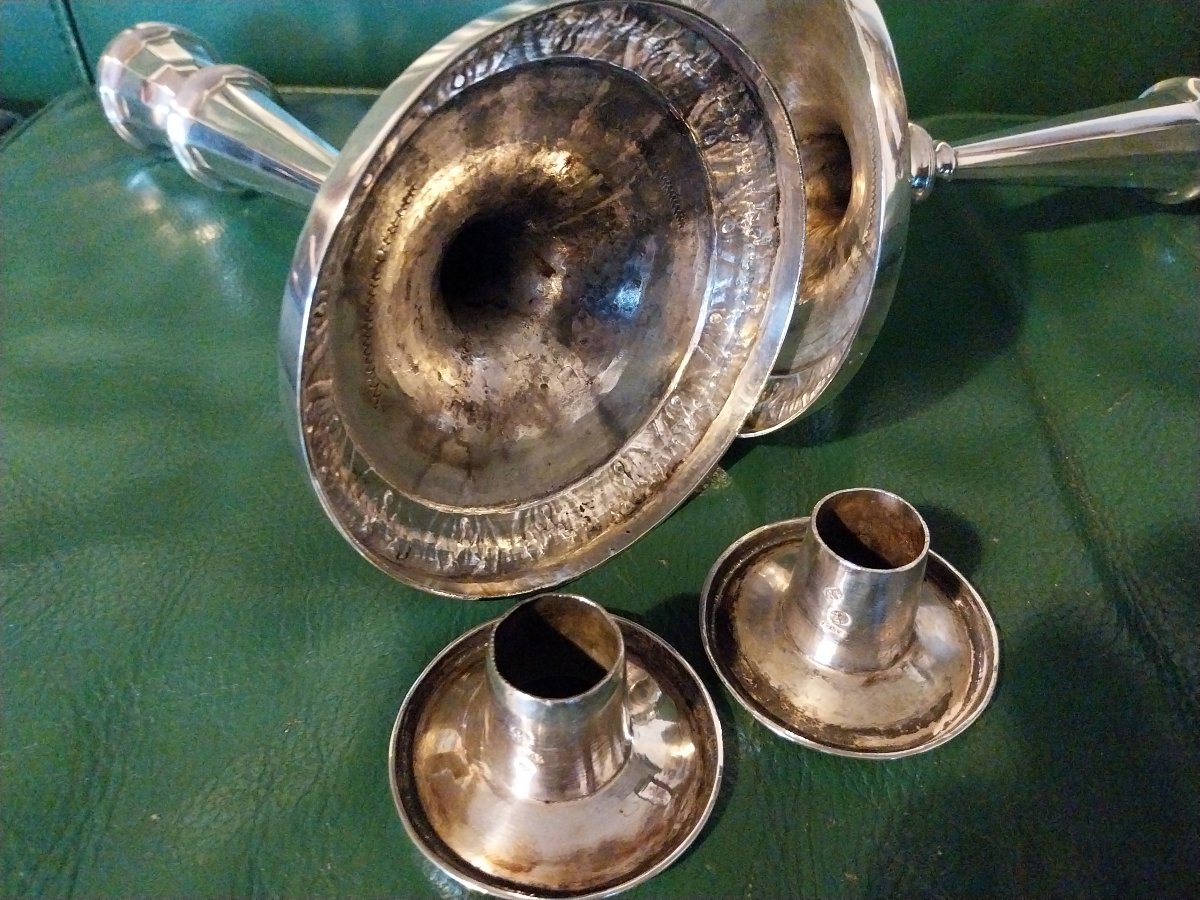 Paire de bougeoir en argent - Russie, Saint-Petersbourg - 1804-photo-4