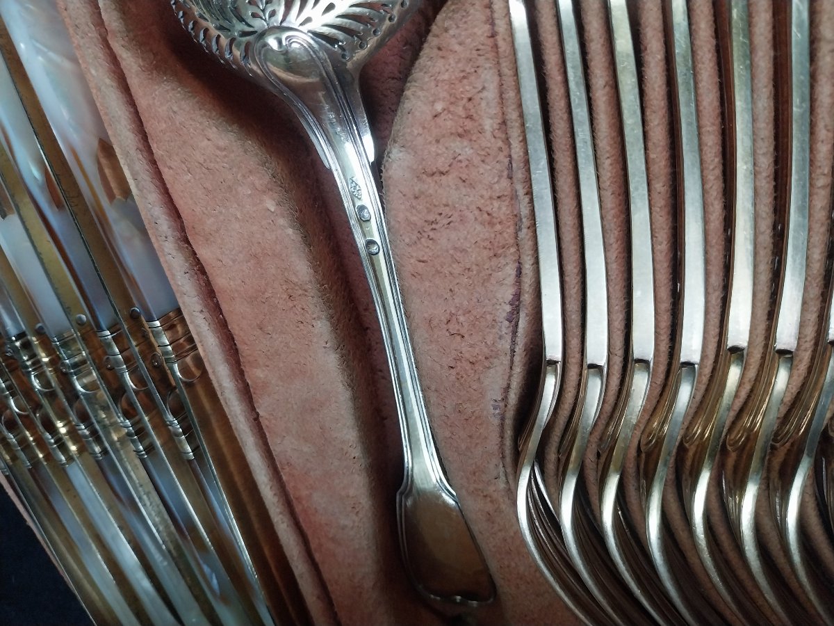 Entree And Dessert Set By The Parisian Silversmith F.d. Naudin – First Empire Period-photo-1