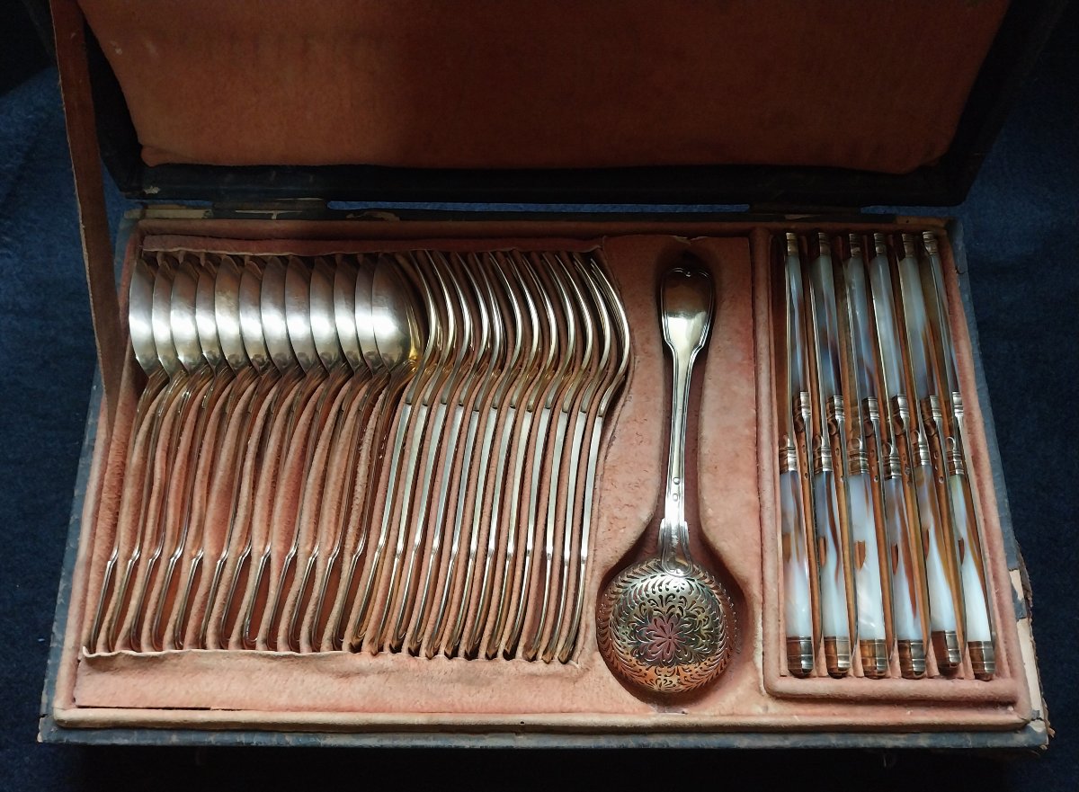 Entree And Dessert Set By The Parisian Silversmith F.d. Naudin – First Empire Period
