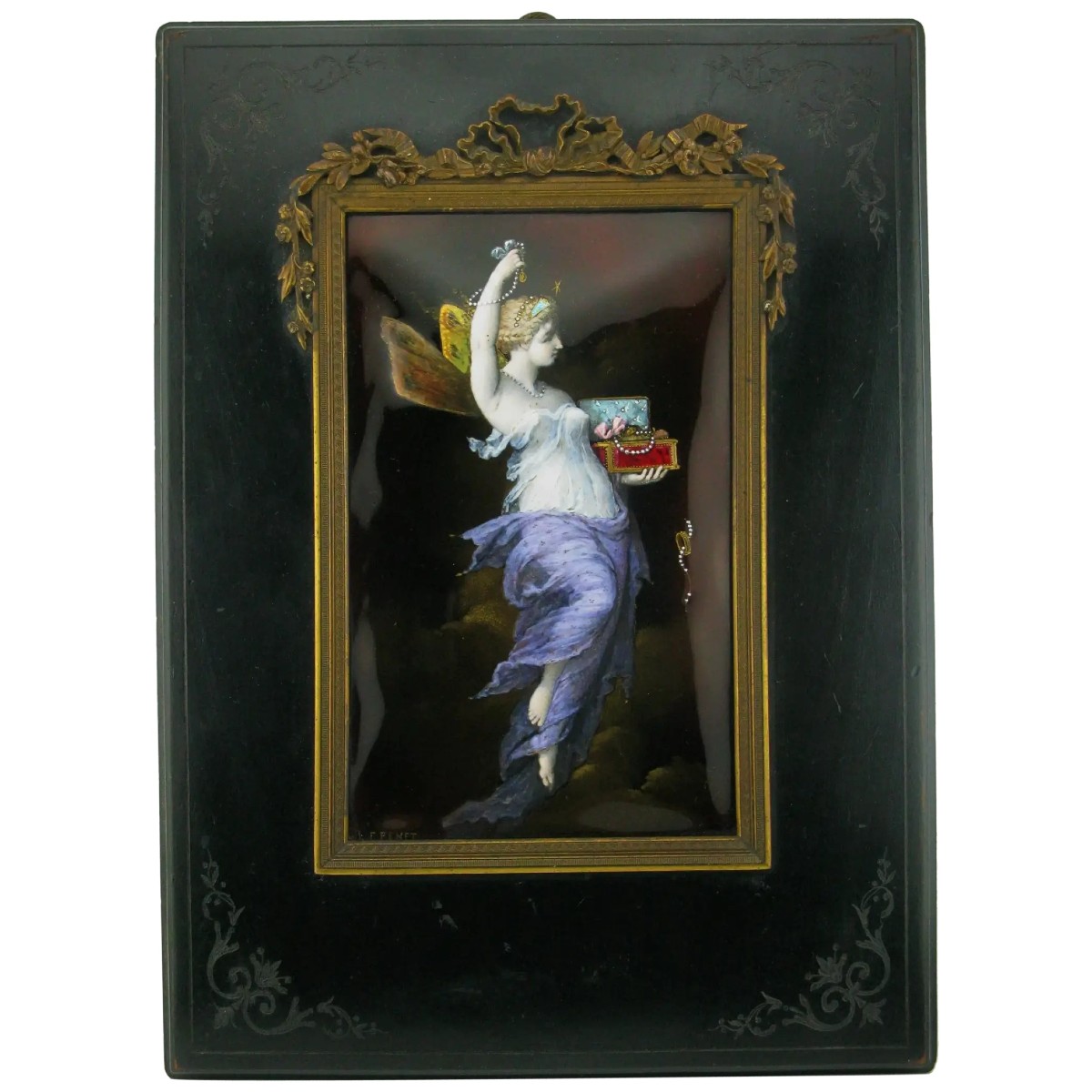 Lucien François Penet (french 1834-1901) 19th Century Limoges Enamel Plaque 