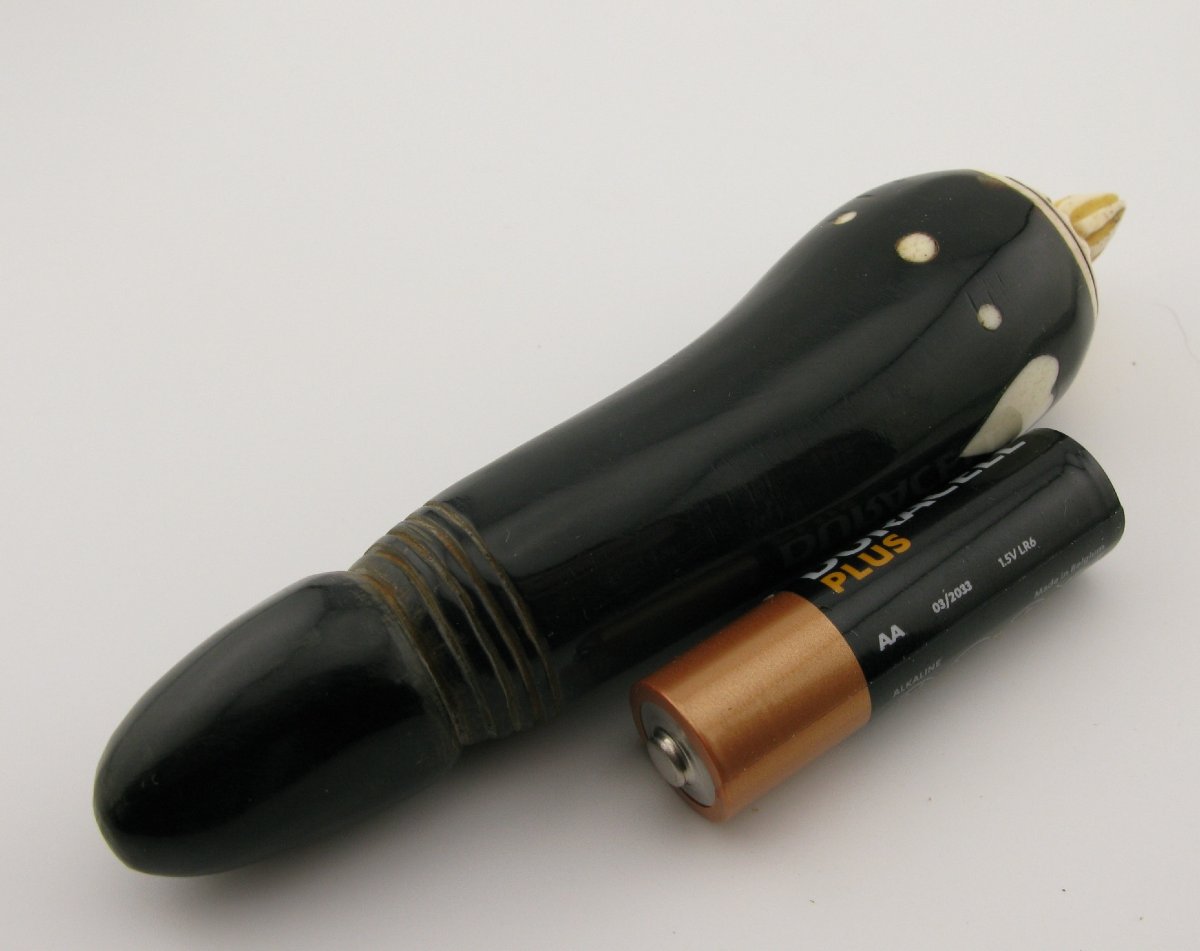 Bouteille de parfum érotique en corne de prisonnier de guerre Napoléonien, coffret en paille-photo-8