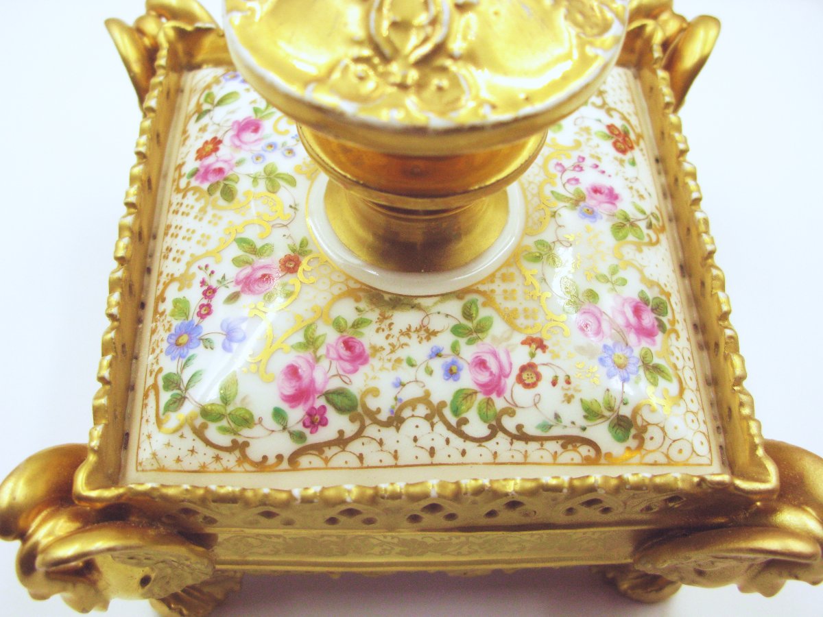 Pair Of 19th Century Porcelain Perfume Bottles By Jacob Petit Paris-photo-6