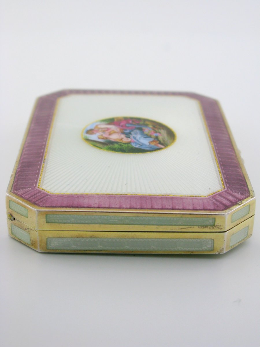 Tabatière en argent 935 doré et émail guilloché Alexander Sturm Vienna-photo-5