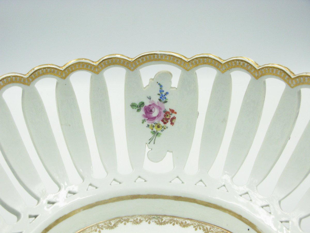 18th Century Meissen Porcelain Basket, Marcolini Period-photo-6