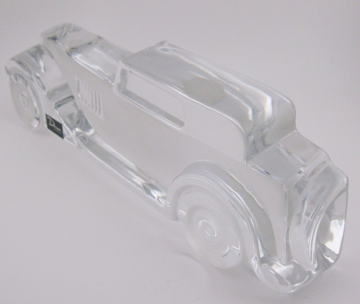 Sculpture de voiture/presse-papier vintage en cristal Daum Marly-photo-2
