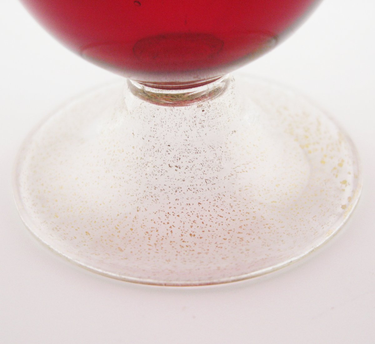 Venetian Murano Commedia Dell'arte Enamel Ruby Glass Cup Saucer Trio-photo-4